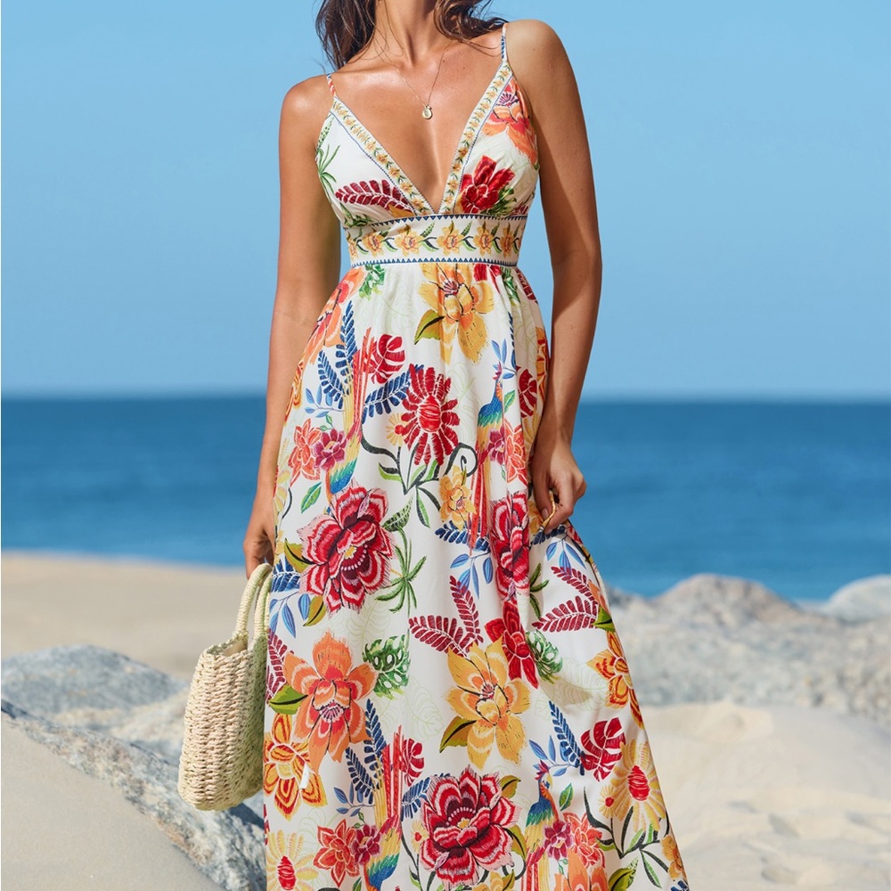 Cupshe Multicolor Floral Maxi Dress
